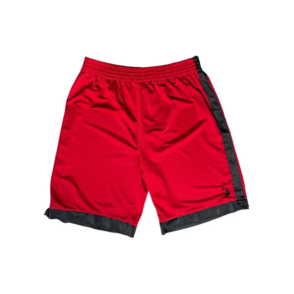 Shaq SO32 Mens Basketball Shorts Red Black Athletic Gym Y2K Baggy Size L